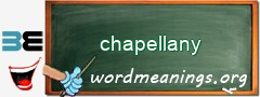 WordMeaning blackboard for chapellany